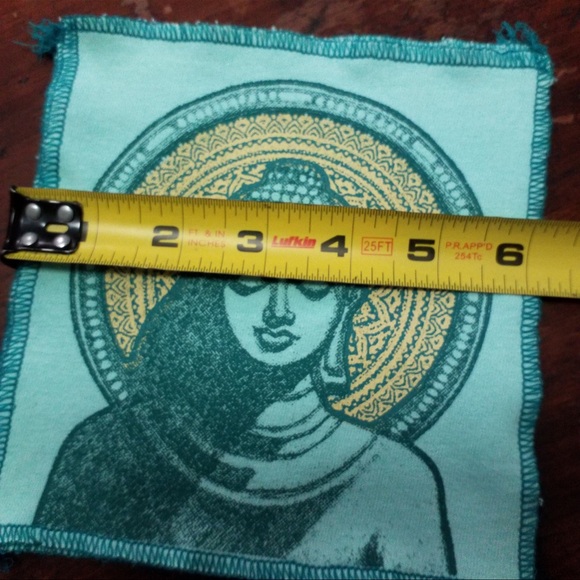 β¨ Beautiful Buddha patch made from up cycled T-shirt material sew on boho yoga - Picture 5 of 7